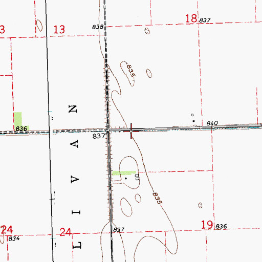 Topographic Map of County Ditch Number Thirtyeight, MN