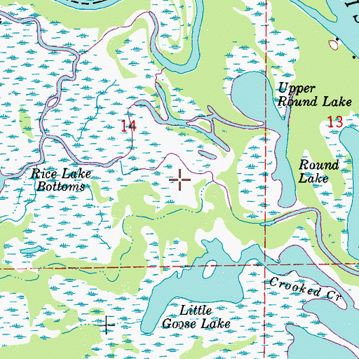 Topographic Map of Devils Lake, MN