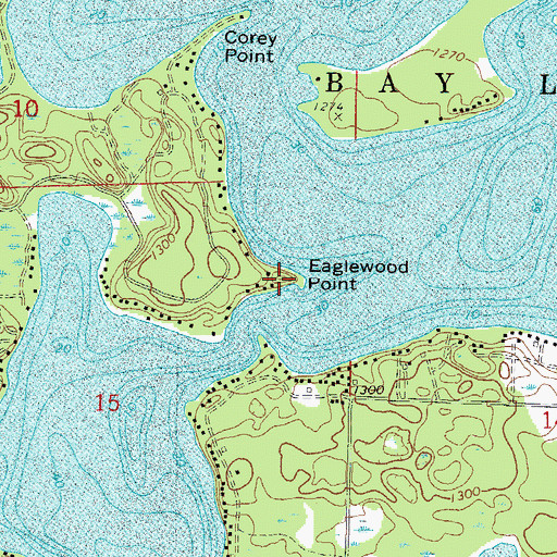Topographic Map of Eaglewood Point, MN