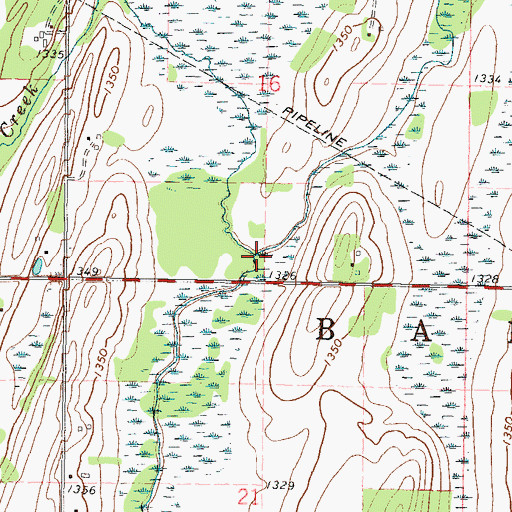 Topographic Map of Egly Creek, MN