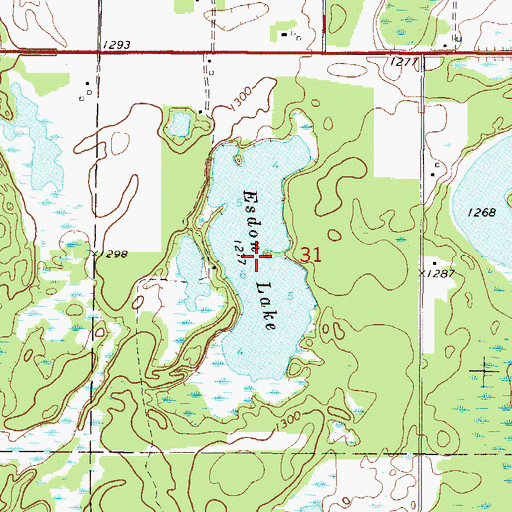 Topographic Map of Esdon Lake, MN