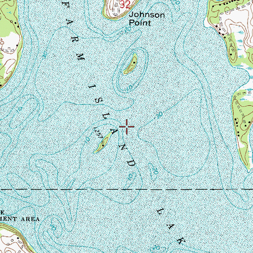 Topographic Map of Farm Island Lake, MN
