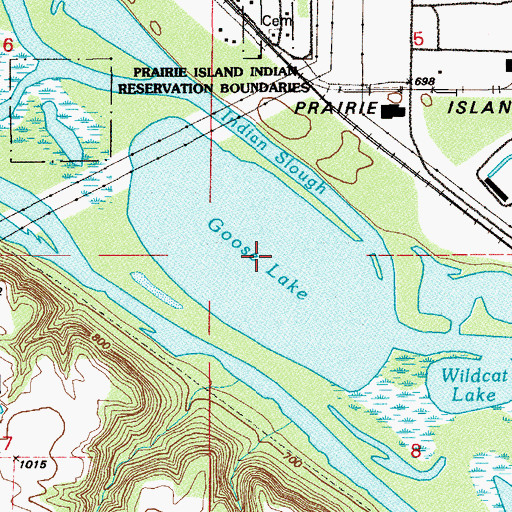 Topographic Map of Goose Lake, MN