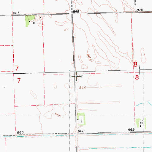 Topographic Map of Goosen School, MN