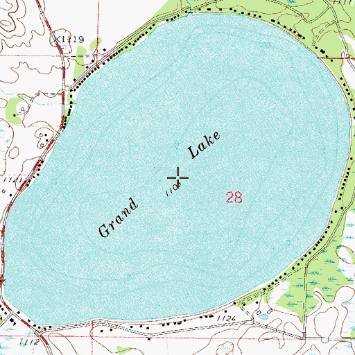 Topographic Map of Grand Lake, MN