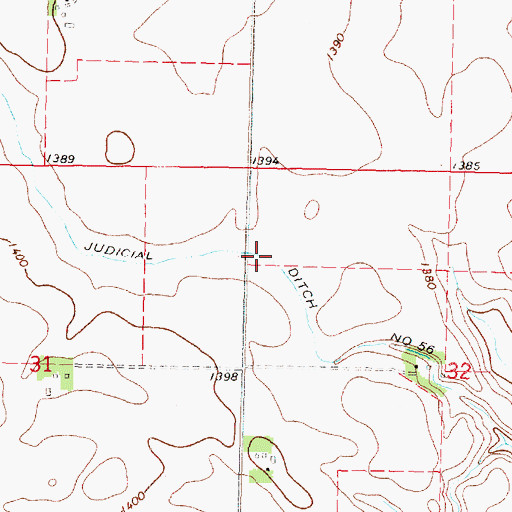 Topographic Map of Judicial Ditch Number Fiftysix, MN