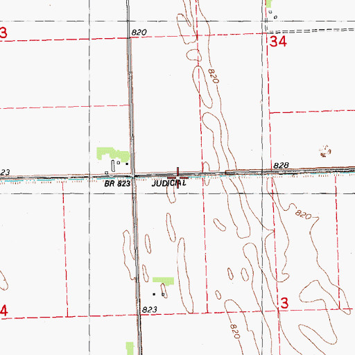 Topographic Map of Judicial Ditch Number Seventyfive, MN
