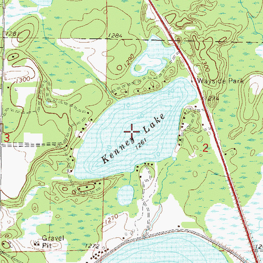 Topographic Map of Kenney Lake, MN