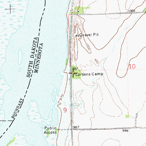 Topographic Map of Larsens Camp, MN