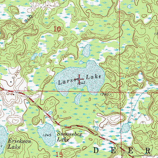 Topographic Map of Larson Lake, MN