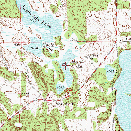Topographic Map of Mead Lake, MN
