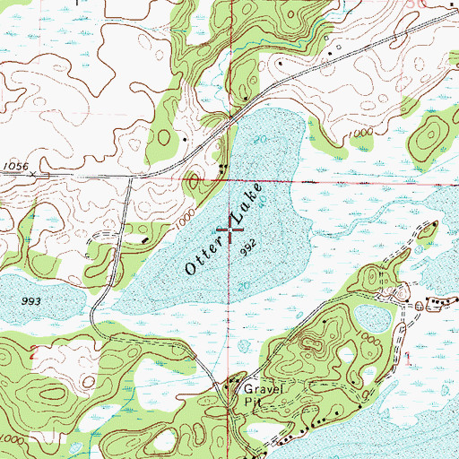 Topographic Map of Otter Lake, MN