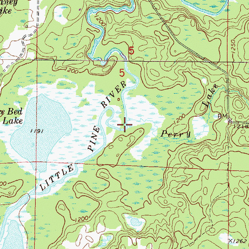 Topographic Map of Perry Lake Creek, MN
