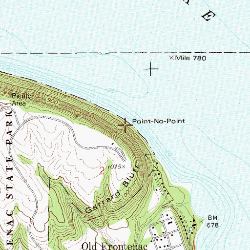 Topographic Map of Point-no-Point, MN