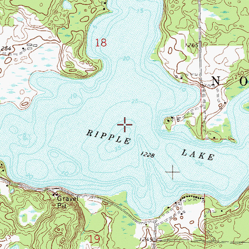 Topographic Map of Ripple Lake, MN