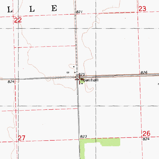 Topographic Map of Sandsville School, MN