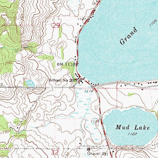 Topographic Map of School Number 2039, MN