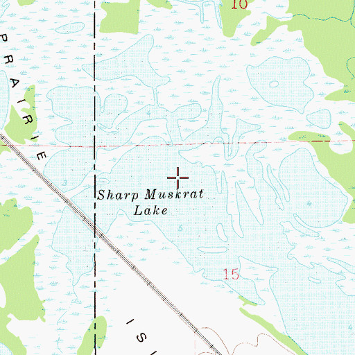 Topographic Map of Sharp Muskrat Lake, MN