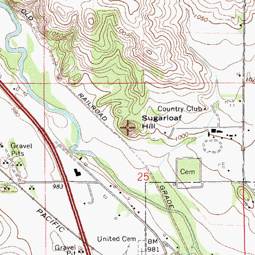 Topographic Map of Sugarloaf Hill, MN