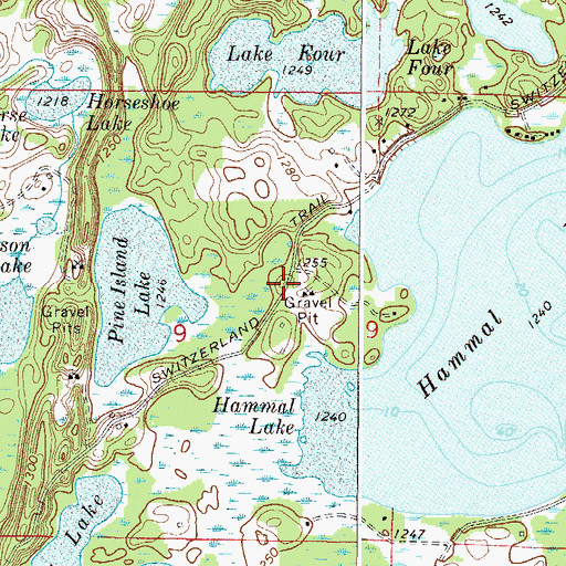 Topographic Map of Switzerland Trail, MN