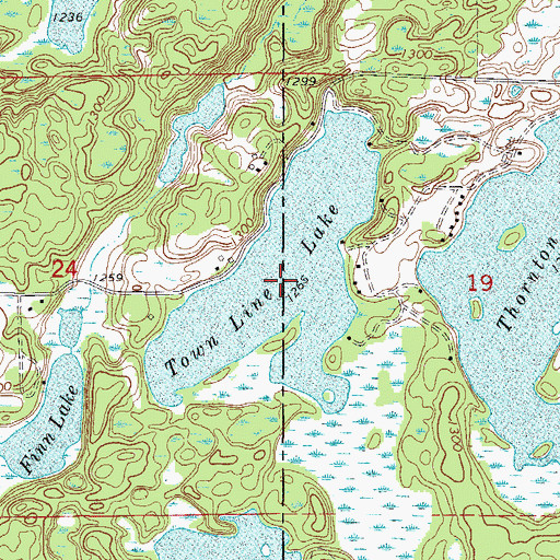 Topographic Map of Town Line Lake, MN