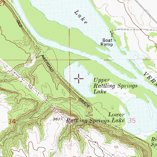 Topographic Map of Upper Rattling Springs Lake, MN
