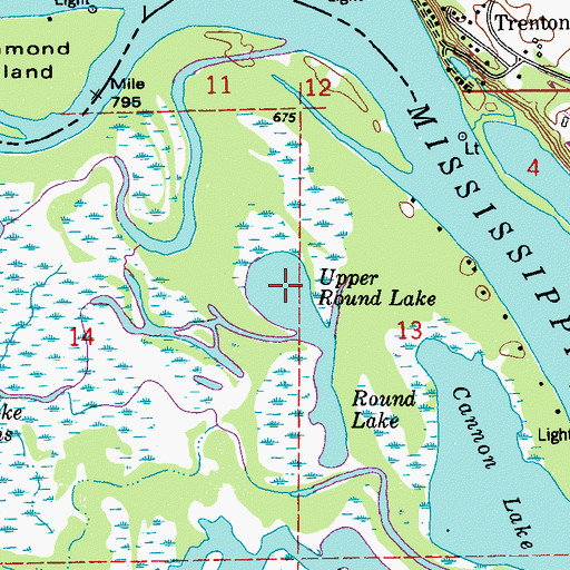Topographic Map of Upper Round Lake, MN