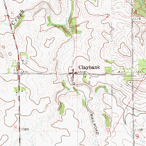 Topographic Map of Claybank, MN