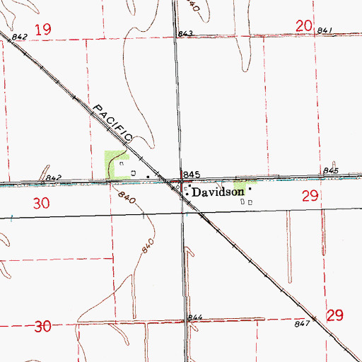 Topographic Map of Davidson, MN