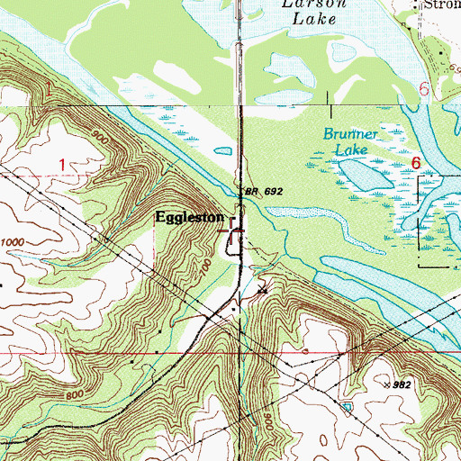 Topographic Map of Eggleston, MN