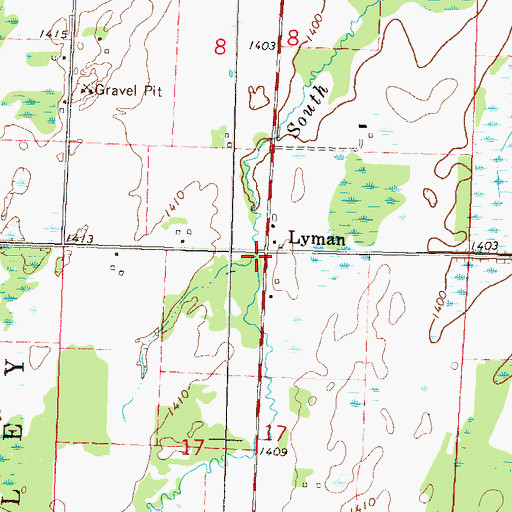 Topographic Map of Lyman, MN