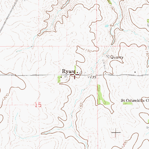 Topographic Map of Ryan, MN