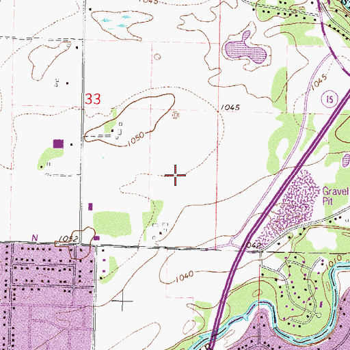Topographic Map of Thens Airstrip (historical), MN