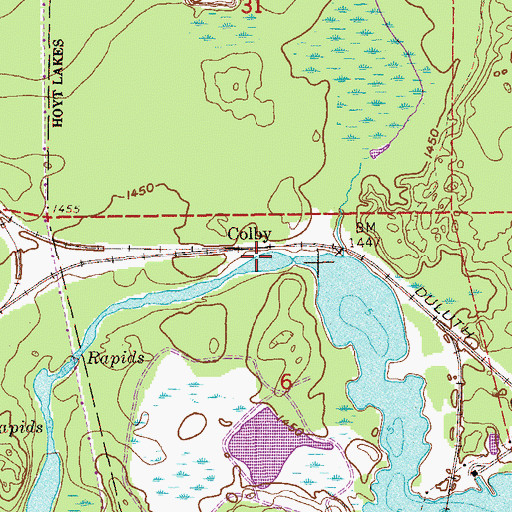 Topographic Map of Colby, MN