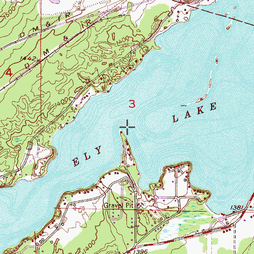 Topographic Map of Ely Lake, MN