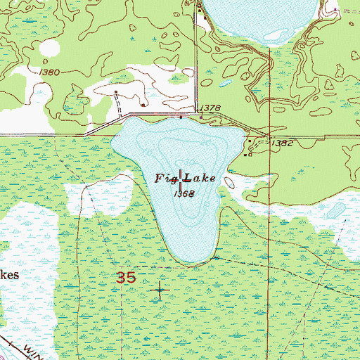 Topographic Map of Fig Lake, MN
