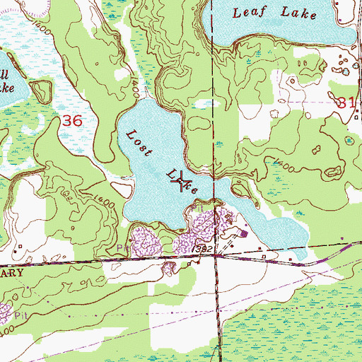 Topographic Map of Lost Lake, MN