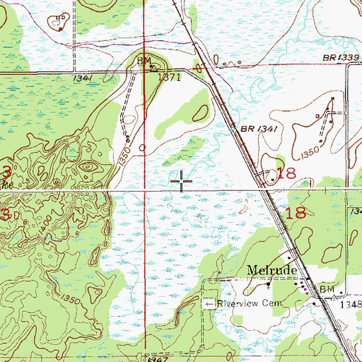 Topographic Map of Paleface Creek, MN
