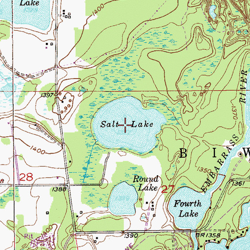 Topographic Map of Salt Lake, MN