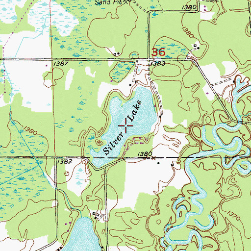 Topographic Map of Silver Lake, MN