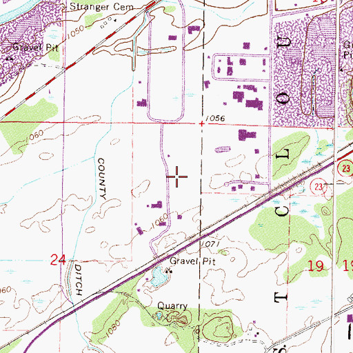 Topographic Map of KXSS-AM (Waite Park), MN