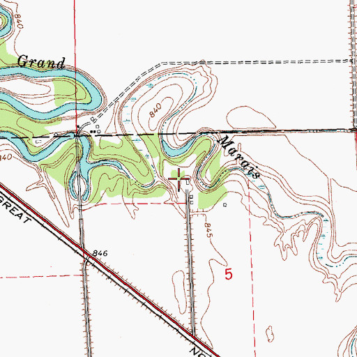 Topographic Map of KQHT-FM (Crookston), MN