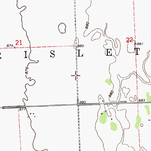 Topographic Map of Township of Brislet, MN