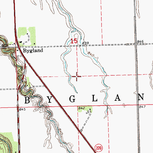 Topographic Map of Township of Bygland, MN