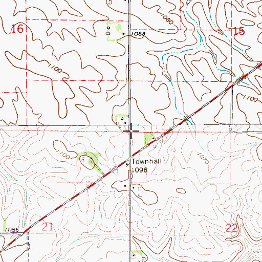 Topographic Map of Township of Featherstone, MN