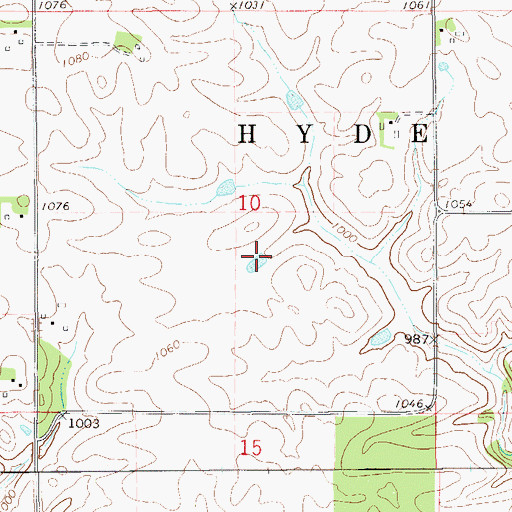 Topographic Map of Township of Hyde Park, MN