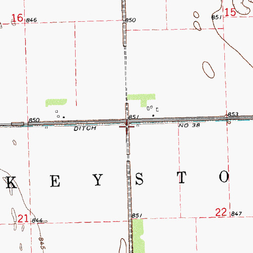 Topographic Map of Township of Keystone, MN