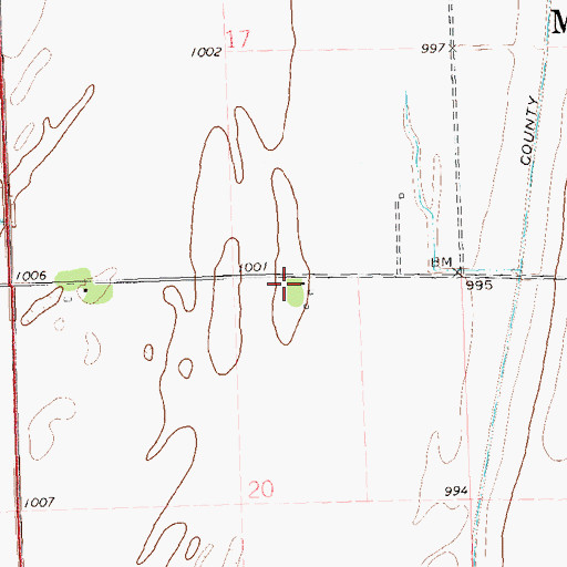 Topographic Map of Township of Monson, MN