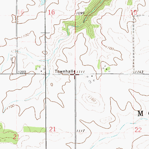 Topographic Map of Township of Mount Pleasant, MN