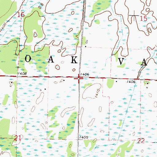Topographic Map of Township of Oak Valley, MN
